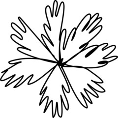 Tree plan hand drawn sketch icon top