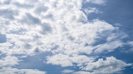 background view of cloud formation on a sunny day