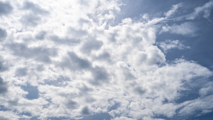 background view of cloud formation on a sunny day