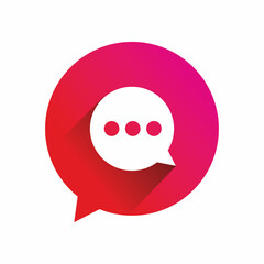 circle chat color logo design