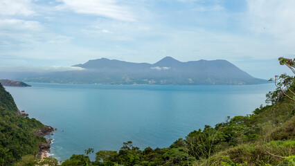 Fototapeta premium view from the sea and mountains