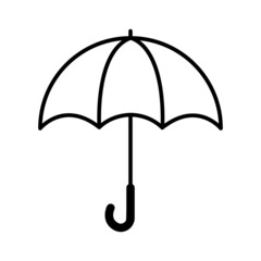 Umbrella line icon. Icon isolated on white. Vector illustration.
