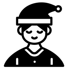 boy glyph icon