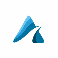 triangle wave gradient logo design