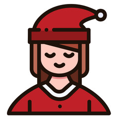 girl filled outline icon