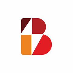 letter b lightning logo design