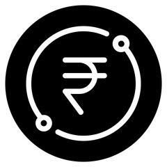 rupee coin glyph icon