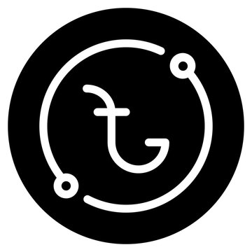 Taka Coin Glyph Icon