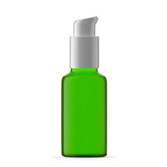 30ml 1 oz Green Glass Pump Bottle. Isolated