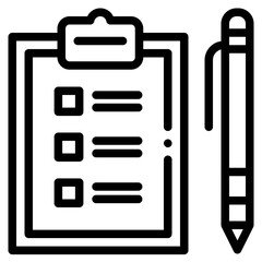 clipboard outline icon