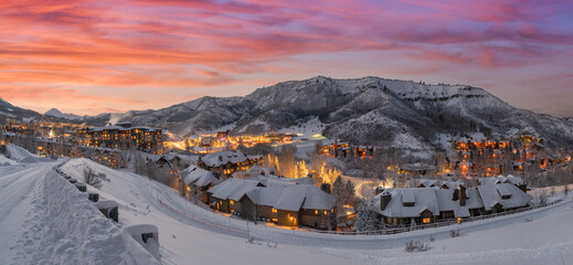 Ski resort in the Rocky Mountains