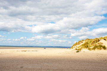 Coastal scenery around Llanelli, Wales, UK in the summertime.