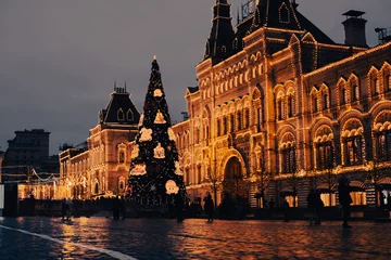 Foto op Canvas Red Square, GUM Christmas. © Tanya