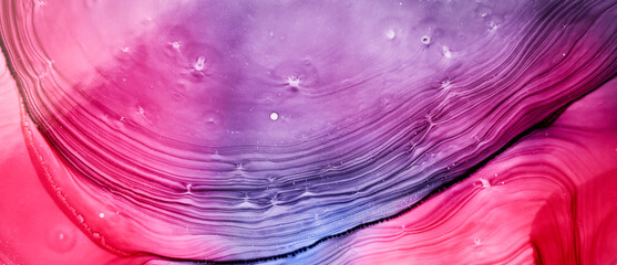 Fototapeta premium Abstract pink blue watercolor background. Paint stains and wavy spots in water, luxury fluid liquid art wallpaper