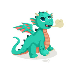 cute dragon cartoon vector illustration