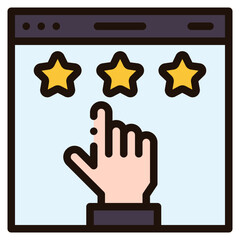 web rating filled outline icon