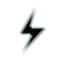 Thunder bolt lighting flash logo . Glitch effect .Electric power design element . Vector illustration.