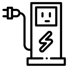 electric station outline icon
