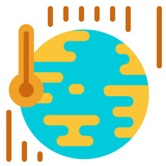 global warming flat icon
