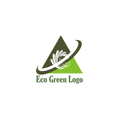 Green leaf icon eco logo vector design minimalist template element. Design Garden, Plant, Nature and Ecology vector logo
