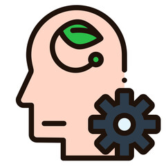 eco mindset filled outline icon