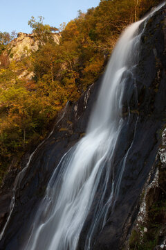 Close-up view of Aber Falls in Wales © philipbird123