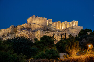 Fototapeta na wymiar The Acropolis of Athens at night