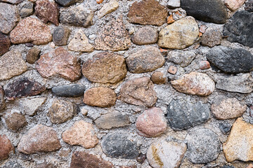 Old cobblestone wall. Perfect grunge background. Copy space