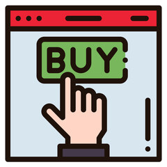 buy filled outline icon