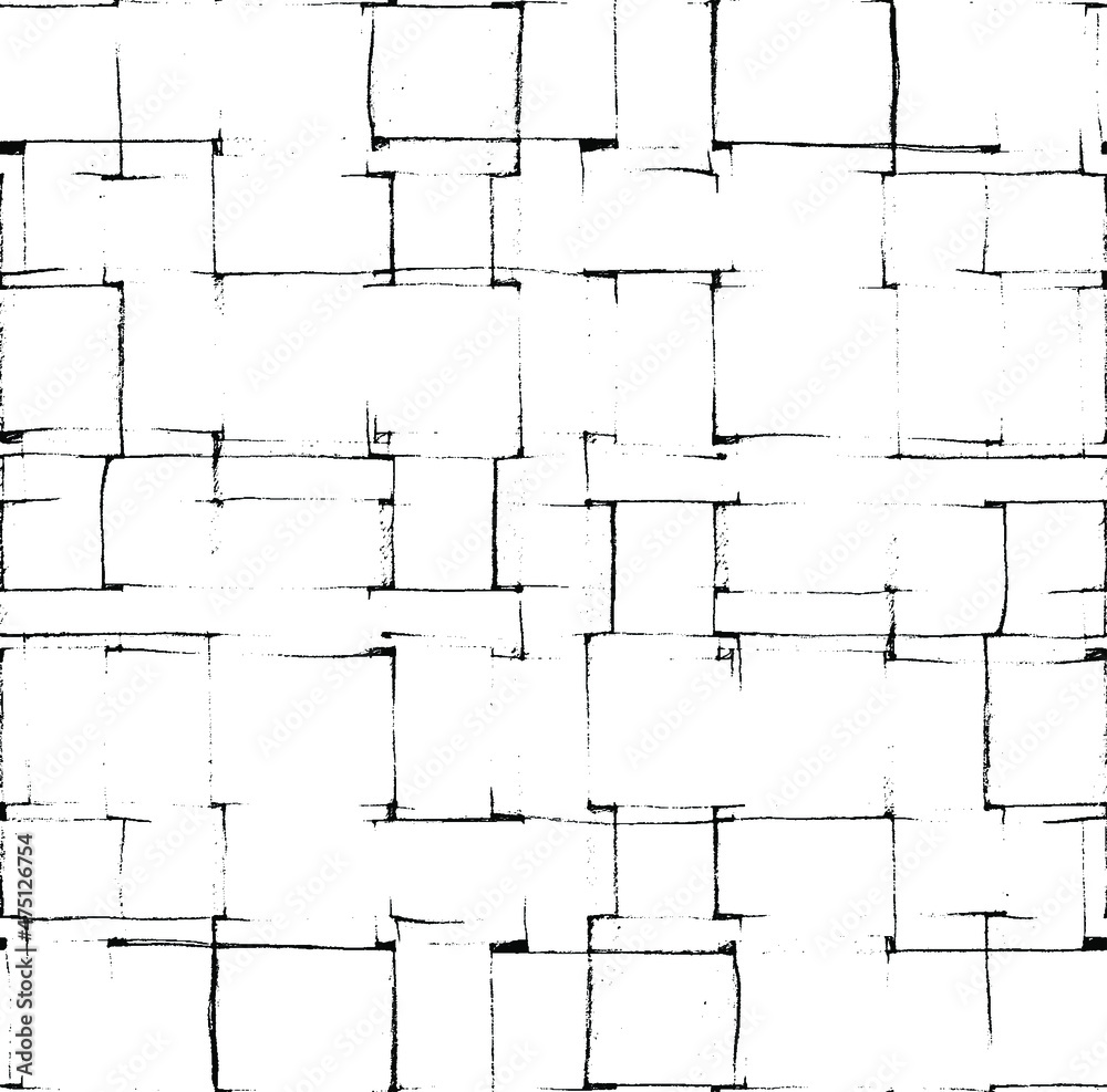 Poster Slim lines texture. Parallel and intersecting lines abstract pattern. Abstract textured effect. Black isolated on white background.Vector illustration. EPS10.