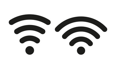 Wireless and wifi icon or sign for remote internet access. Podcast vector symbol