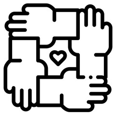 solidarity outline icon