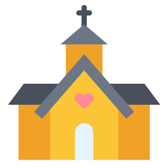 church flat icon