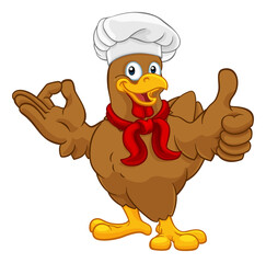 Chef Chicken Rooster Cockerel Perfect Cartoon