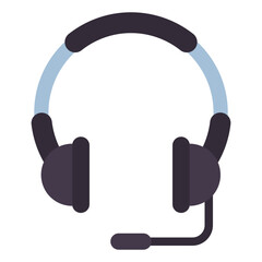 headset flat icon