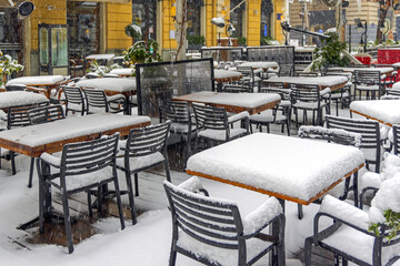 Restaurant Terrace Snow
