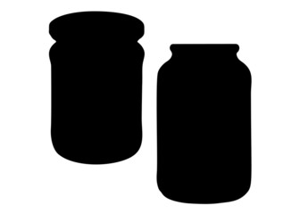 Jars for blanks for the winter. Vector image.