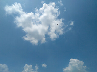 Beautiful outdoor natural scenery view, nature photography, time lapse of clouds in blue sky background