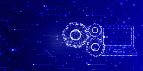 Digital Abstract technology background,2d illustration
