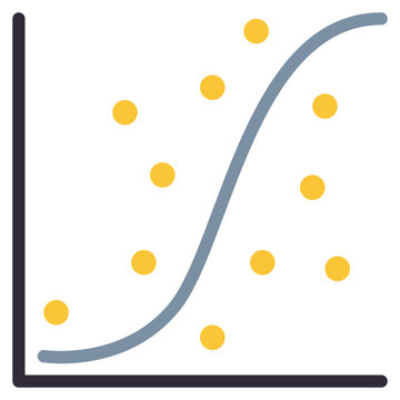 scatter plot flat icon