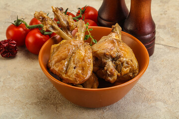 Rabbit stew in spicy sauce