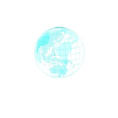 地球のイラスト素材（テクノロジー、サイバー）