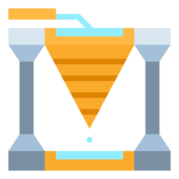 water clock flat icon