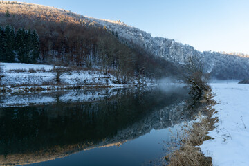 Fototapeta premium Oberes Donautal im Dezember