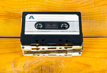 Old Audio Cassettes closeup