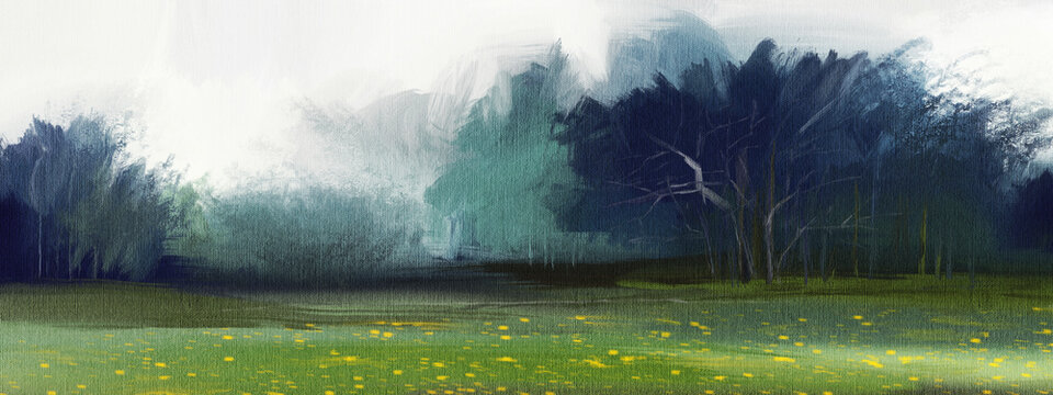 Fototapeta Abstract impressionism. Landscape