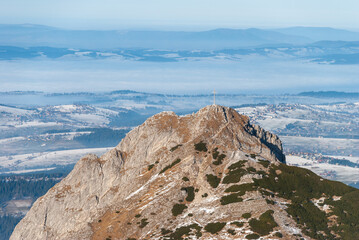 Rocky mountain peak, Giewont, Tatra Mountains