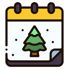 calendar filled outline icon