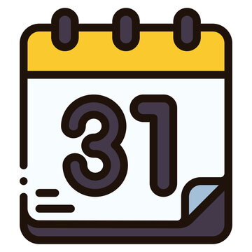 Calendar Filled Outline Icon