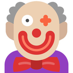 clown flat icon